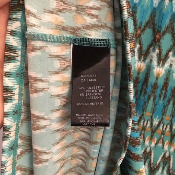 💙💚BCBGMAXAZRIA Ikat Chevron Print Dress - Picture 7 of 8